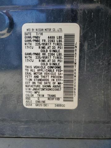 2016 NISSAN ROGUE S - JN8AT2MTXGW020957