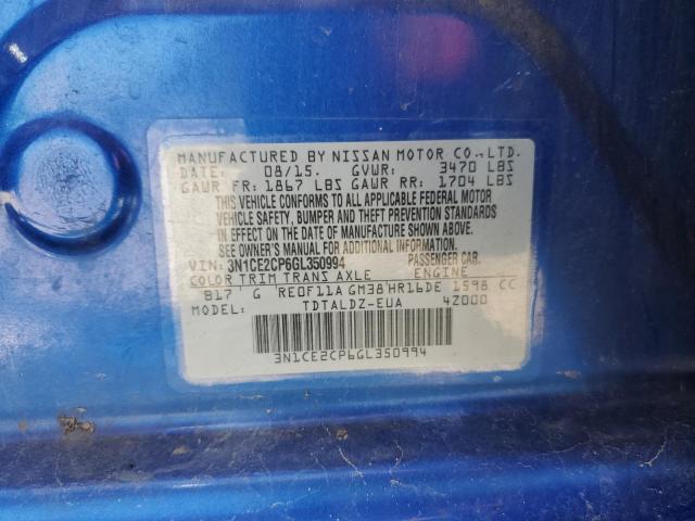 2016 NISSAN VERSA NOTE - 3N1CE2CP6GL350994