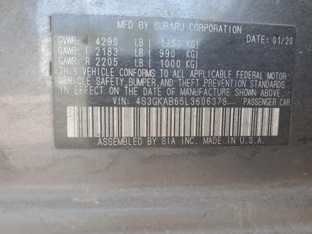 2020 SUBARU IMPREZA - 4S3GKAB65L3606378