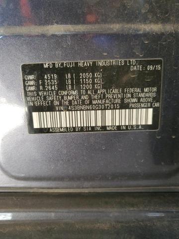 2016 SUBARU LEGACY 2.5 - 4S3BNBN60G3012015