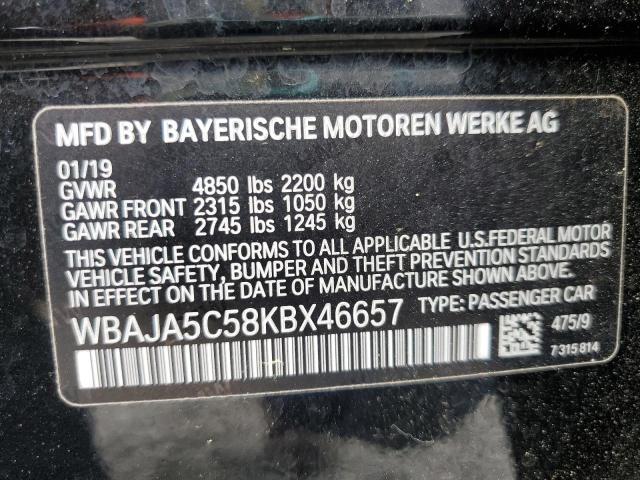 2019 BMW 530 I - WBAJA5C58KBX46657