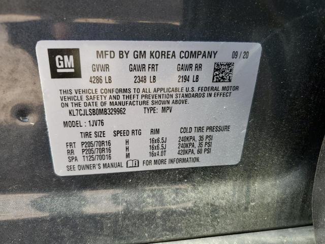 2021 CHEVROLET TRAX 1LT - KL7CJLSB0MB329962