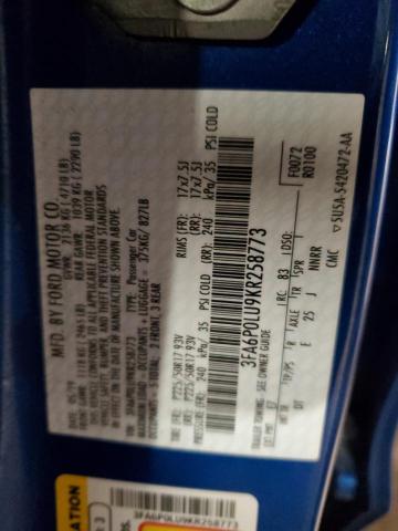 2019 FORD FUSION SE - 3FA6P0LU9KR258773
