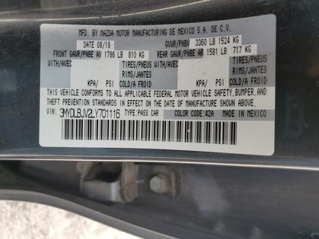 2020 TOYOTA YARIS LE 3MYDLBJV2LY701116