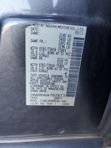 2016 NISSAN FRONTIER S - 1N6AD0EVXGN702673