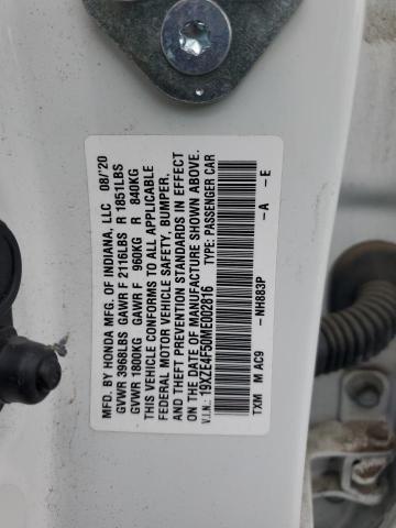 2021 HONDA INSIGHT EX 19XZE4F50ME002816