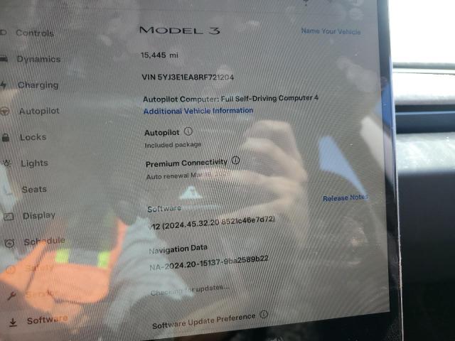 2024 TESLA MODEL 3 - 5YJ3E1EA8RF721204