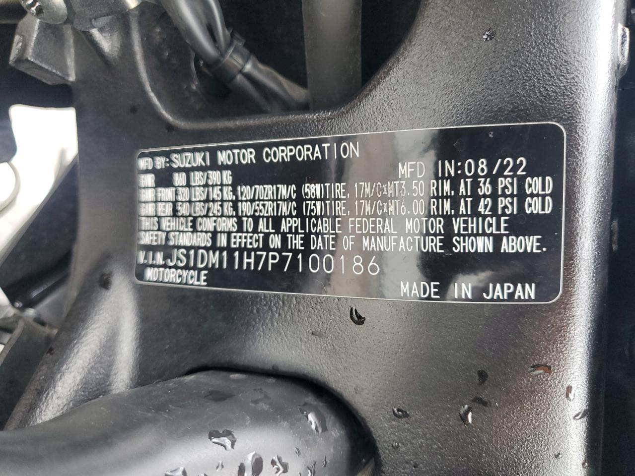 Lot #3286925238 2023 SUZUKI GSX-R1000