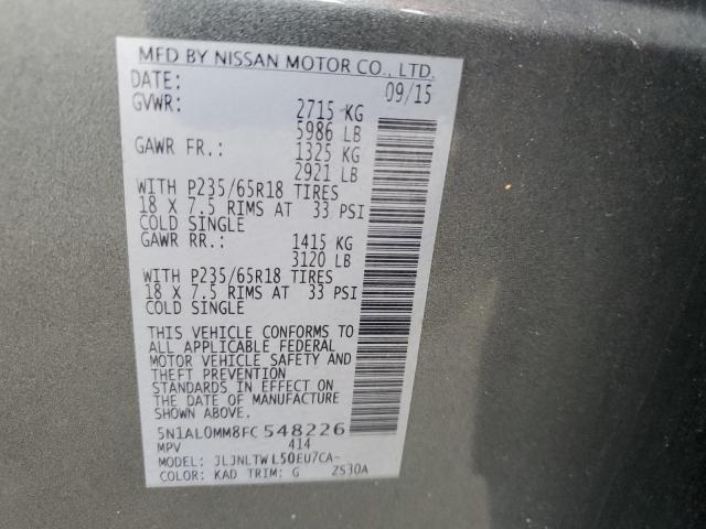 2015 INFINITI QX60 - 5N1AL0MM8FC548226