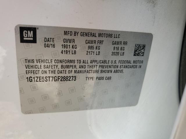 2016 CHEVROLET MALIBU LT - 1G1ZE5ST7GF288273
