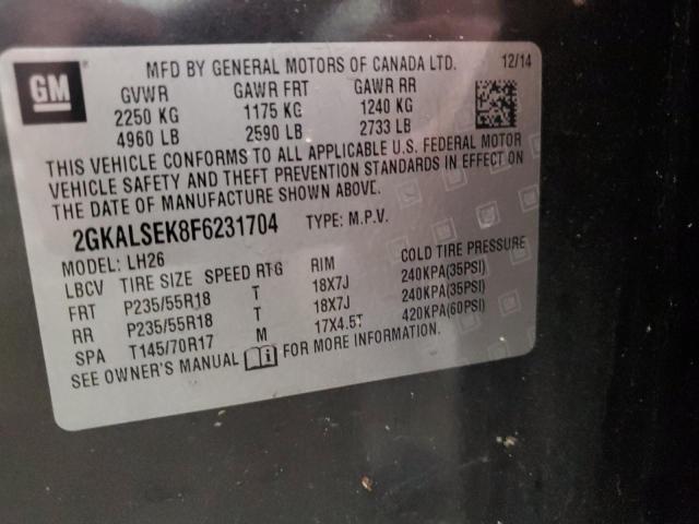 2015 GMC TERRAIN SL - 2GKALSEK8F6231704
