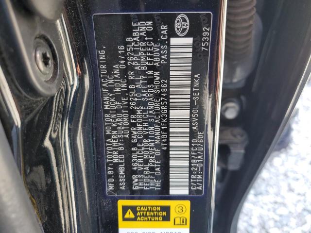 2016 TOYOTA CAMRY LE - 4T4BF1FK3GR574862
