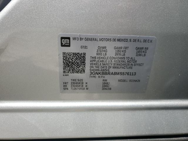 2021 CHEVROLET BLAZER 1LT #3270802489