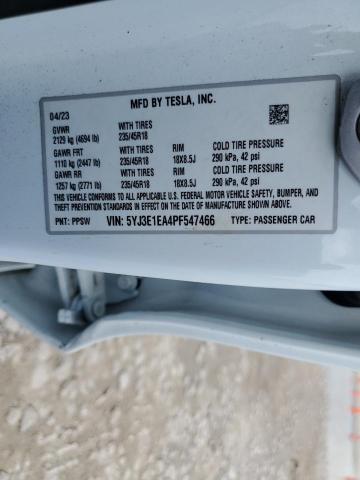 2023 TESLA MODEL 3 - 5YJ3E1EA4PF547466