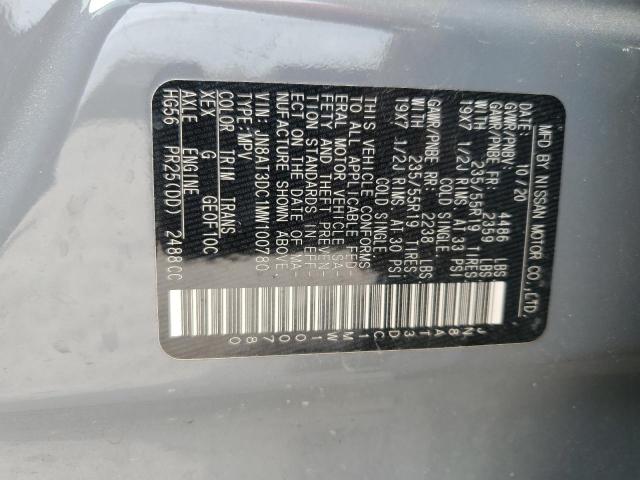 2021 NISSAN ROGUE PLAT JN8AT3DC1MW100780