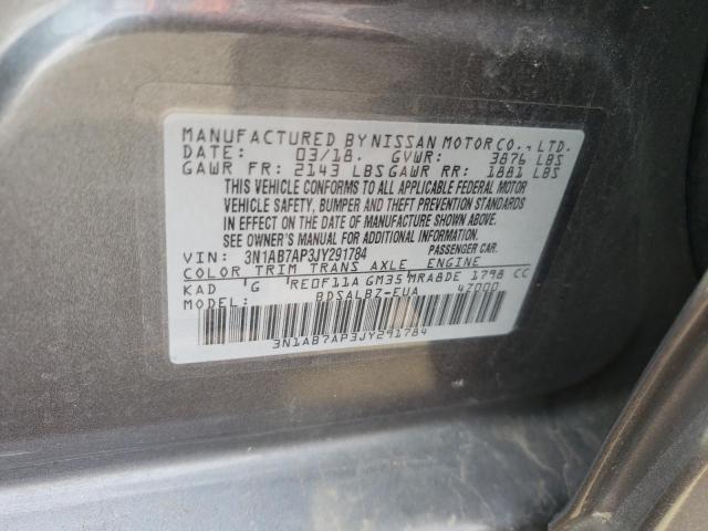 2018 NISSAN SENTRA S 3N1AB7AP3JY291784