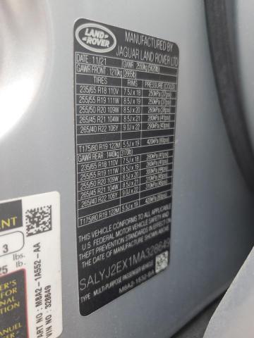 2021 LAND ROVER RANGE ROVE - SALYJ2EX1MA328649
