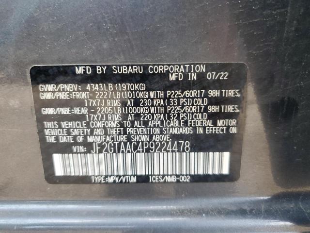2023 SUBARU CROSSTREK JF2GTAAC4P9224478