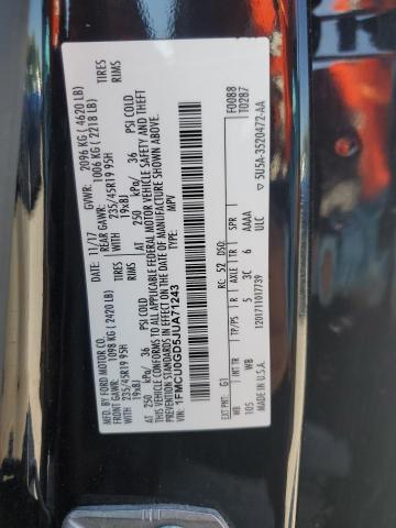 2018 FORD ESCAPE SE - 1FMCU0GD5JUA71243