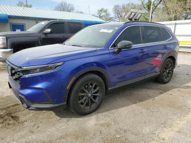 HONDA CR-V SPORT 2023 blue  hybrid engine 7FARS5H5XPE000621 photo #1