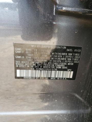 2022 SUBARU ASCENT PRE 4S4WMAEDXN3419796