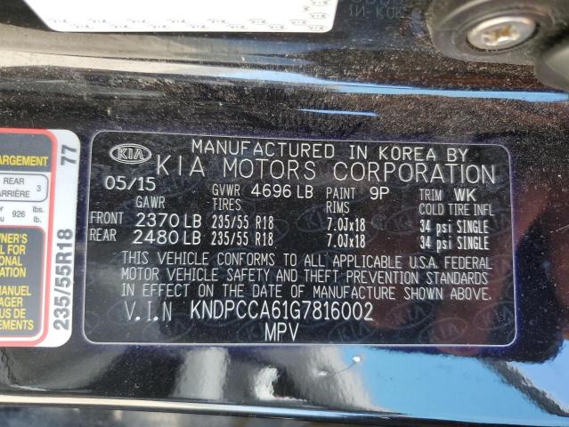 2016 KIA SPORTAGE E - KNDPCCA61G7816002