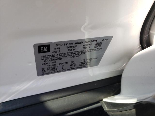 2021 CHEVROLET TRAX 1LT - KL7CJLSM0MB368813