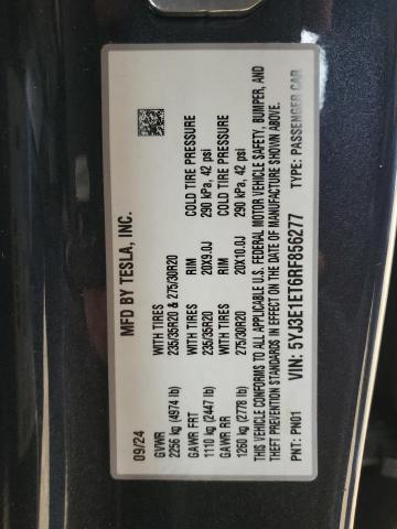 2024 TESLA MODEL 3 5YJ3E1ET6RF856277