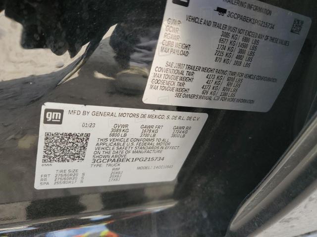 2023 CHEVROLET SILVERADO - 3GCPABEK1PG215734