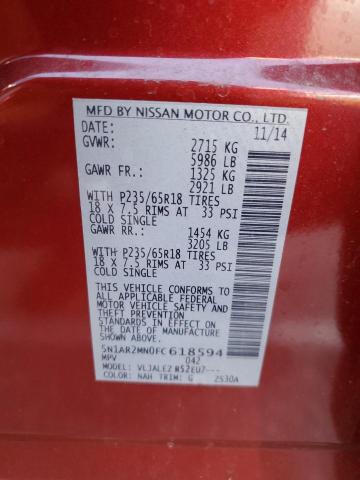 2015 NISSAN PATHFINDER - 5N1AR2MN0FC618594