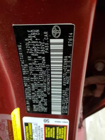 2019 TOYOTA CAMRY LE - 4T1B31HK2KU511213