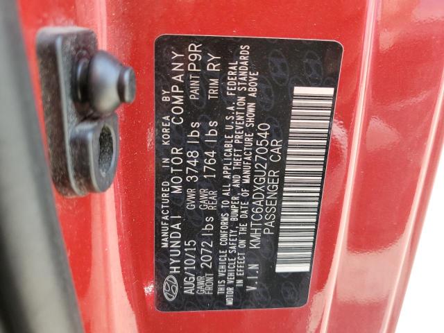 2016 HYUNDAI VELOSTER - KMHTC6ADXGU270540