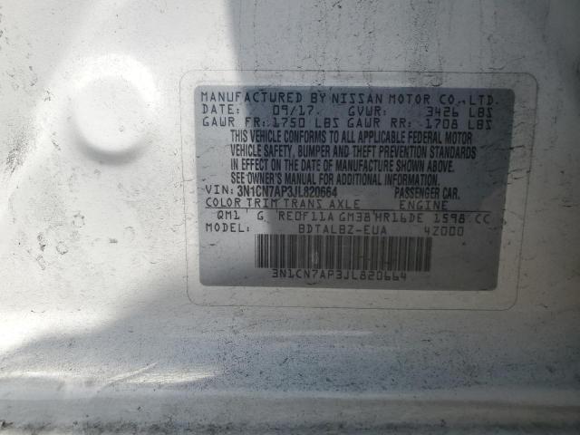 2018 NISSAN VERSA S - 3N1CN7AP3JL820664