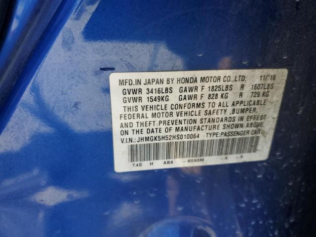 2017 HONDA FIT LX - JHMGK5H52HS010064