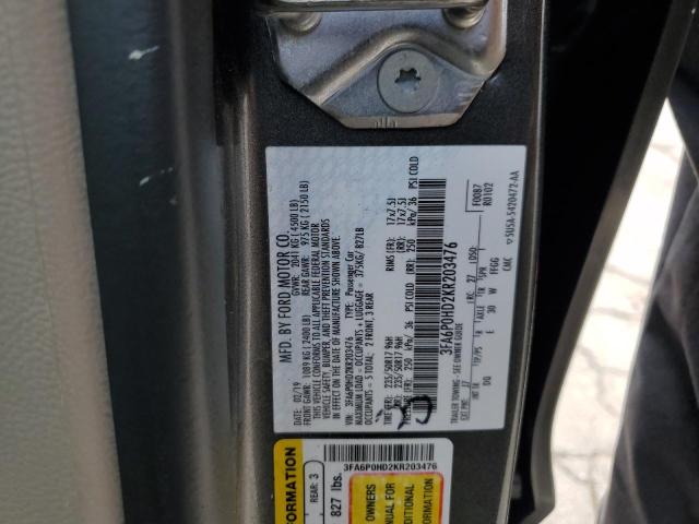 2019 FORD FUSION SE - 3FA6P0HD2KR203476