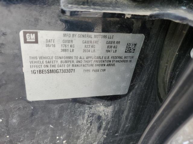2016 CHEVROLET CRUZE LT - 1G1BE5SM0G7303071