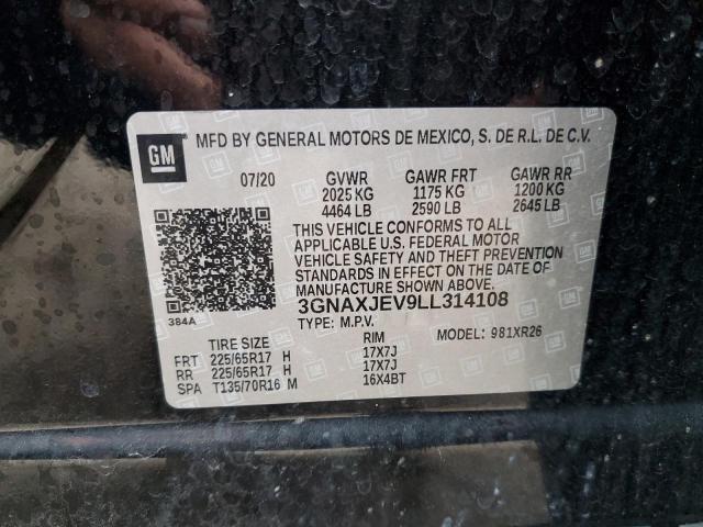 2020 CHEVROLET EQUINOX LT - 3GNAXJEV9LL314108