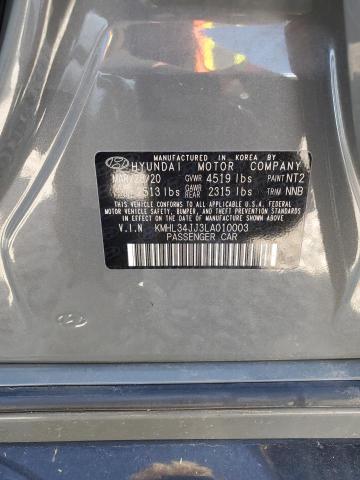 2020 HYUNDAI SONATA HYB - KMHL34JJ3LA010003