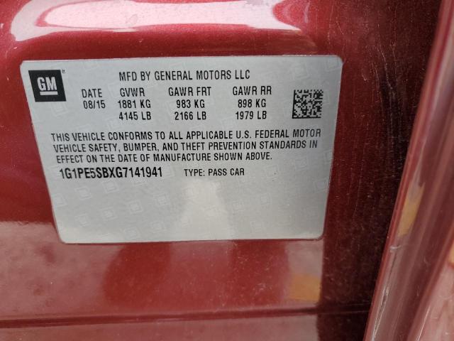 2016 CHEVROLET CRUZE LIMI - 1G1PE5SBXG7141941
