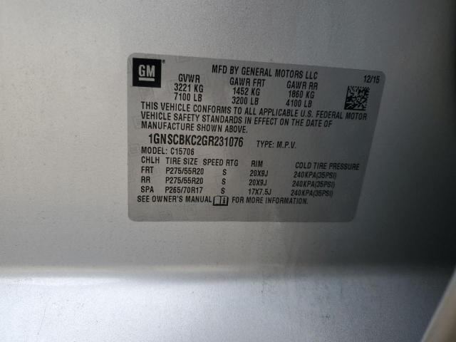 2016 CHEVROLET TAHOE C150 - 1GNSCBKC2GR231076