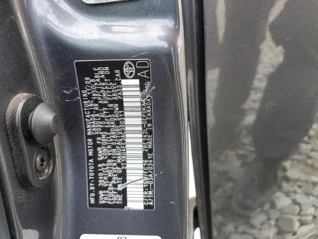 2010 TOYOTA COROLLA BA - 2T1BU4EE3AC300311