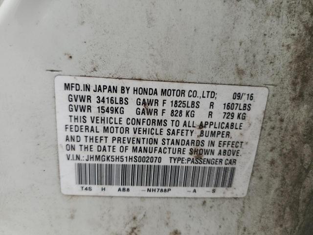 2017 HONDA FIT LX JHMGK5H51HS002070