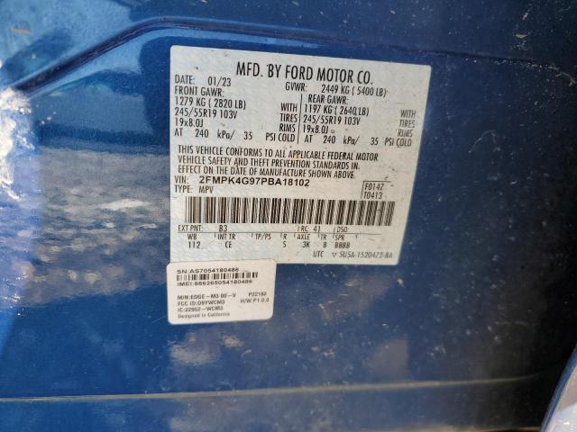 2023 FORD EDGE SE 2FMPK4G97PBA18102