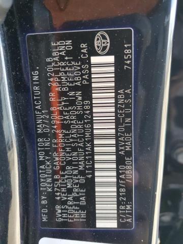 2021 TOYOTA CAMRY LE - 4T1C11AK1MU612489