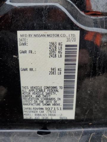 2021 NISSAN ALTIMA SV - 1N4BL4DV4MN307151