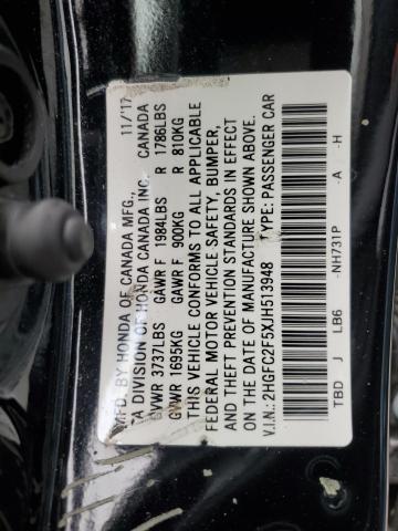 2018 HONDA CIVIC LX - 2HGFC2F5XJH513948