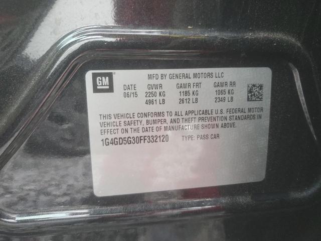 2015 BUICK LACROSSE P - 1G4GD5G30FF332120