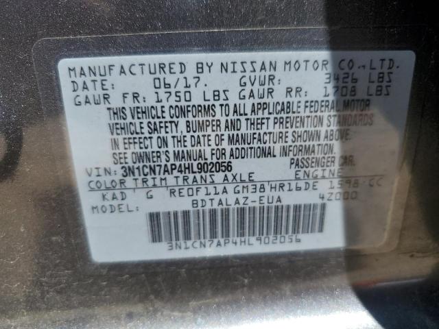 2017 NISSAN VERSA S - 3N1CN7AP4HL902056