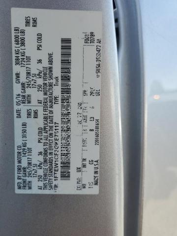 2016 FORD F150 SUPER - 1FTEW1CF3GKE75117