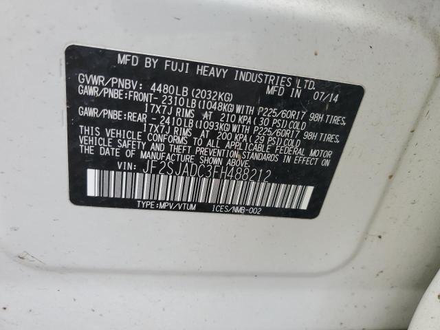 2015 SUBARU FORESTER 2 - JF2SJADC3FH488212